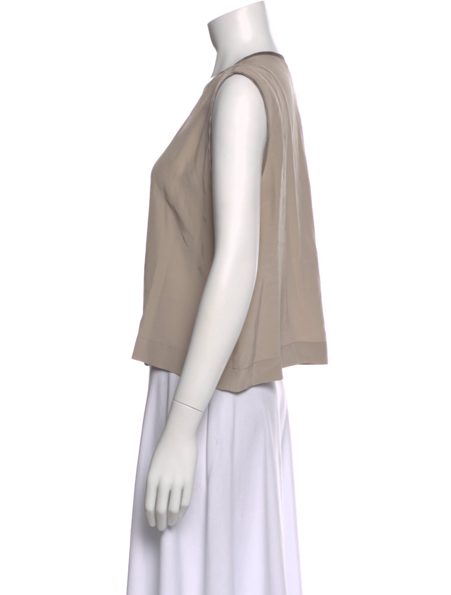 Paul Stuart Silk Scoop Neck Top