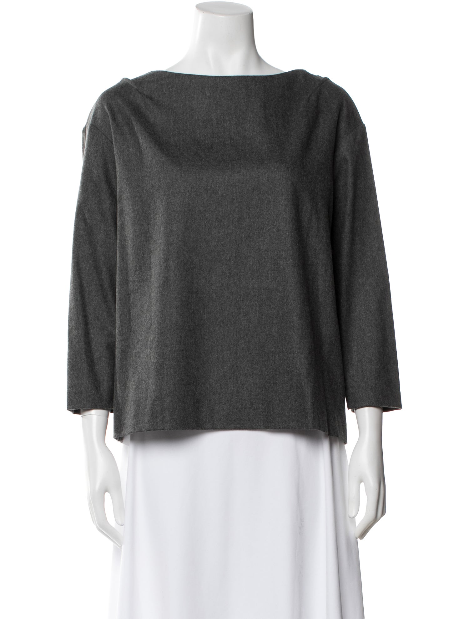 Paul Stuart Virgin Wool Bateau Neckline Top