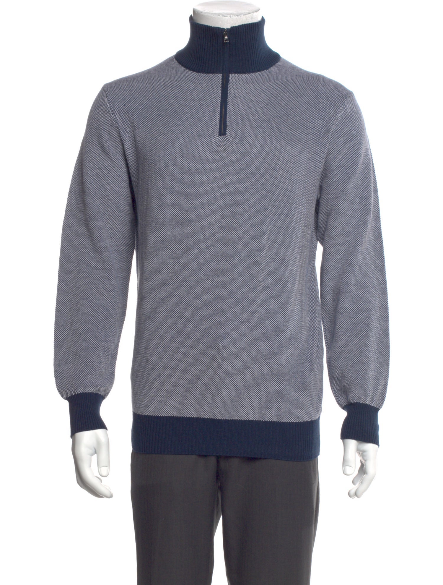 Paul Stuart Turtleneck Long Sleeve Polo Sweater