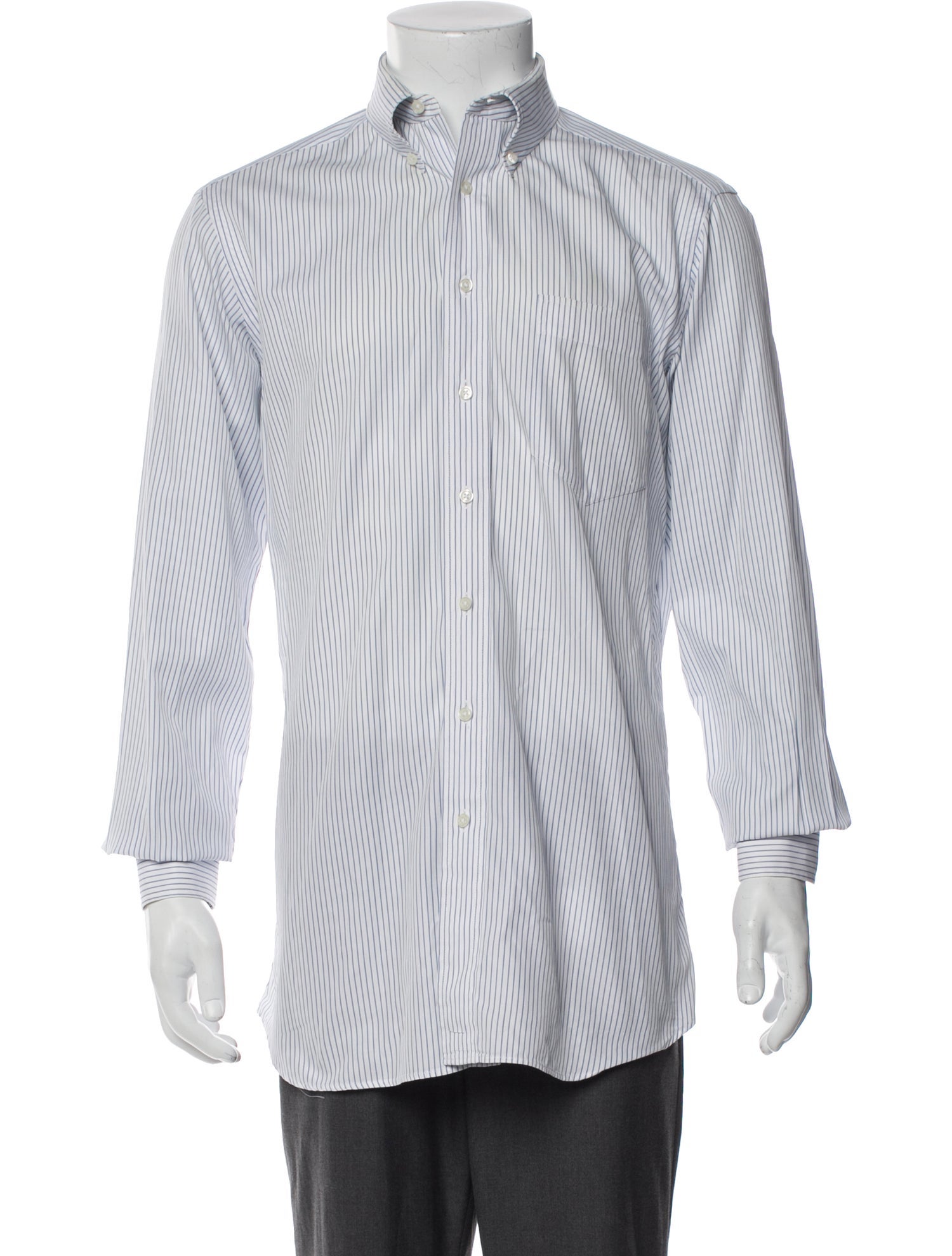 Paul Stuart Striped Long Sleeve Dress Shirt