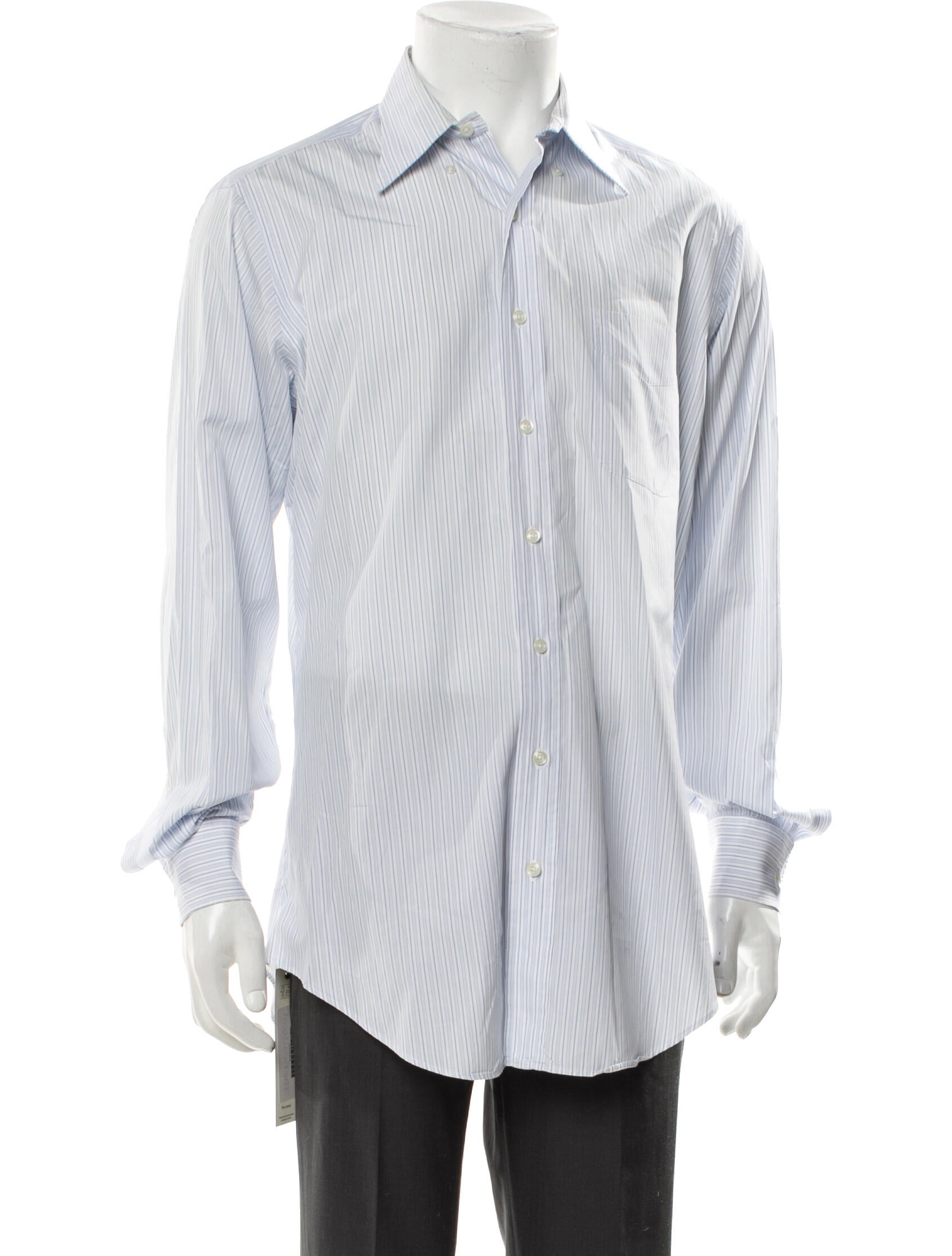 Paul Stuart Striped Long Sleeve Dress Shirt