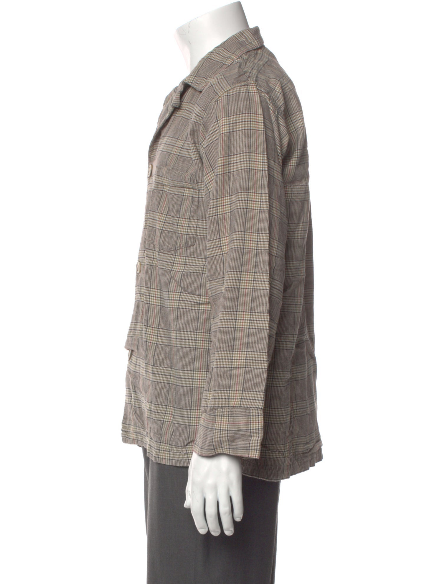 Paul Stuart Plaid Print Long Sleeve Shirt