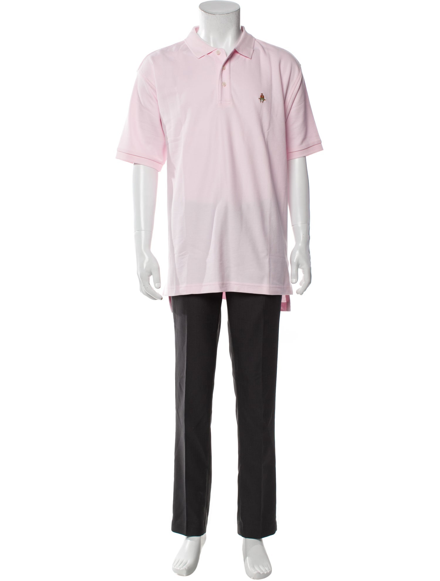 Paul Stuart Graphic Print V-Neck Polo Shirt w/ Tags