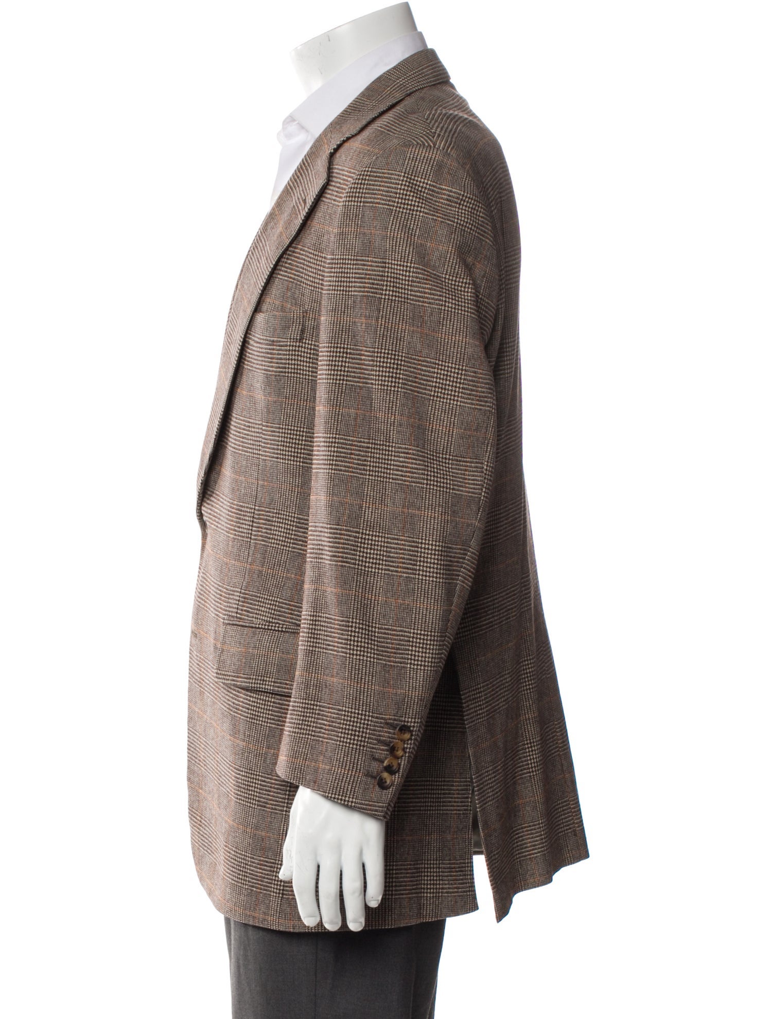 Paul Stuart Plaid Print Blazer