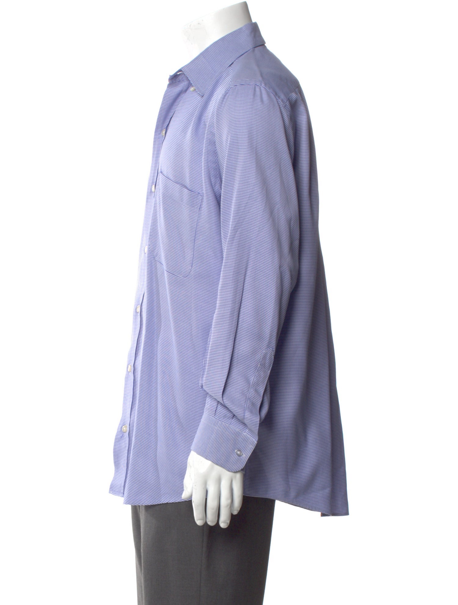 Paul Stuart Plaid Print Long Sleeve Shirt