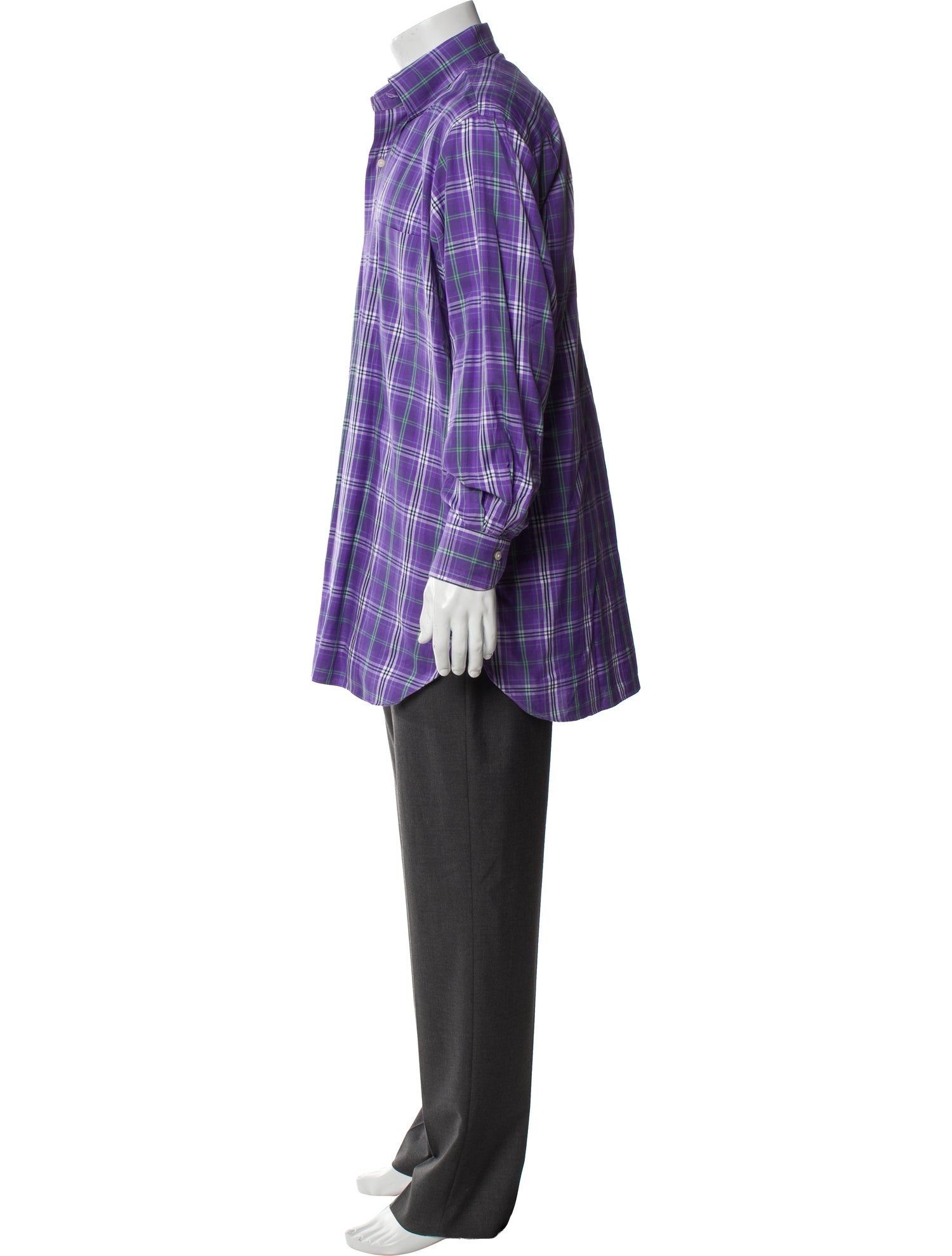 Paul Stuart Plaid Print Long Sleeve Shirt
