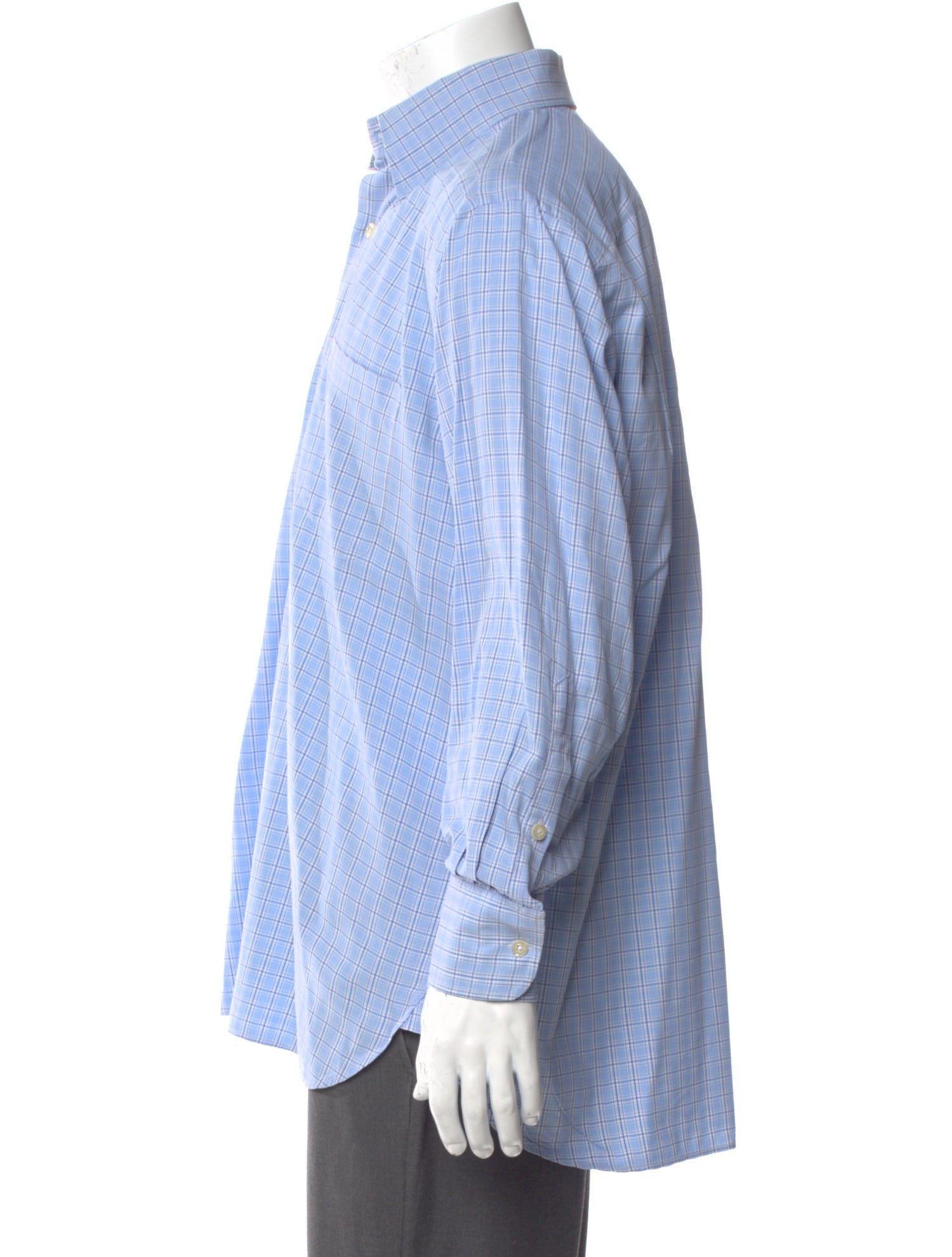 Paul Stuart Plaid Print Long Sleeve Shirt