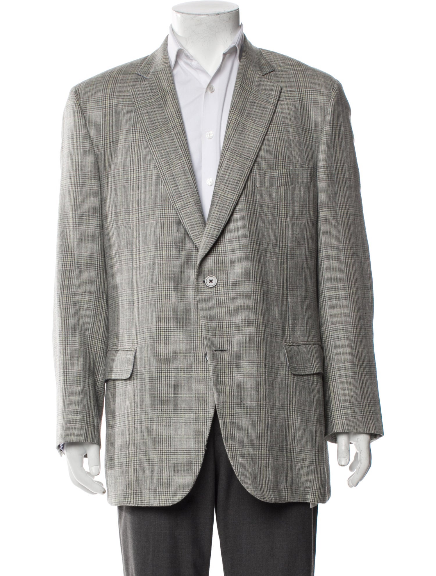 Paul Stuart Houndstooth Print Blazer