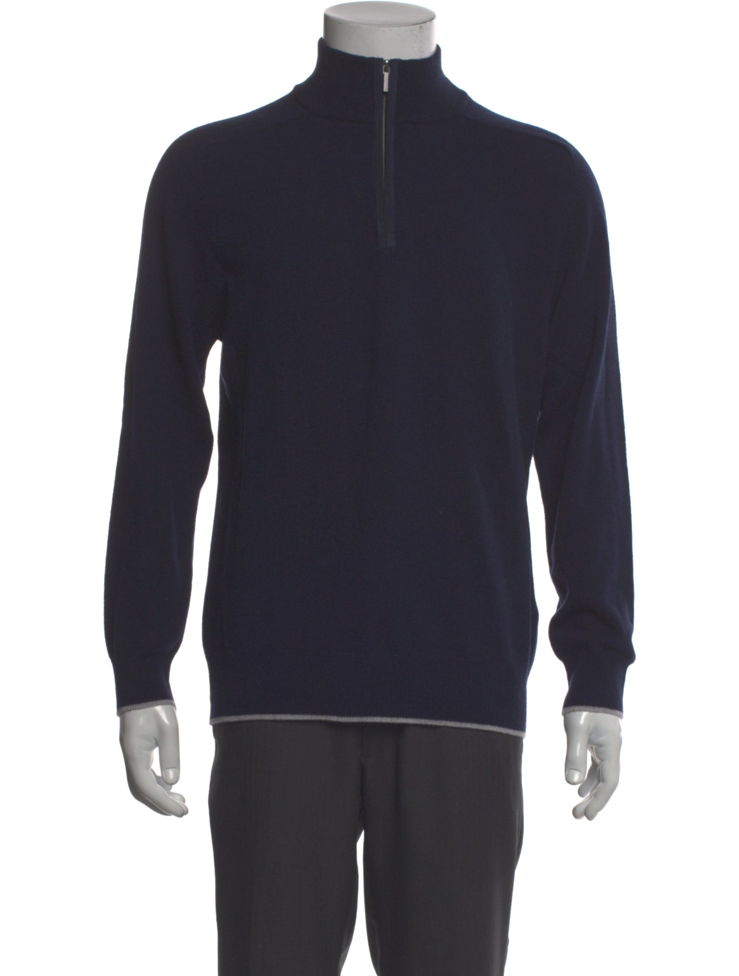 Paul Stuart Merino Wool Mock Neck Pullover
