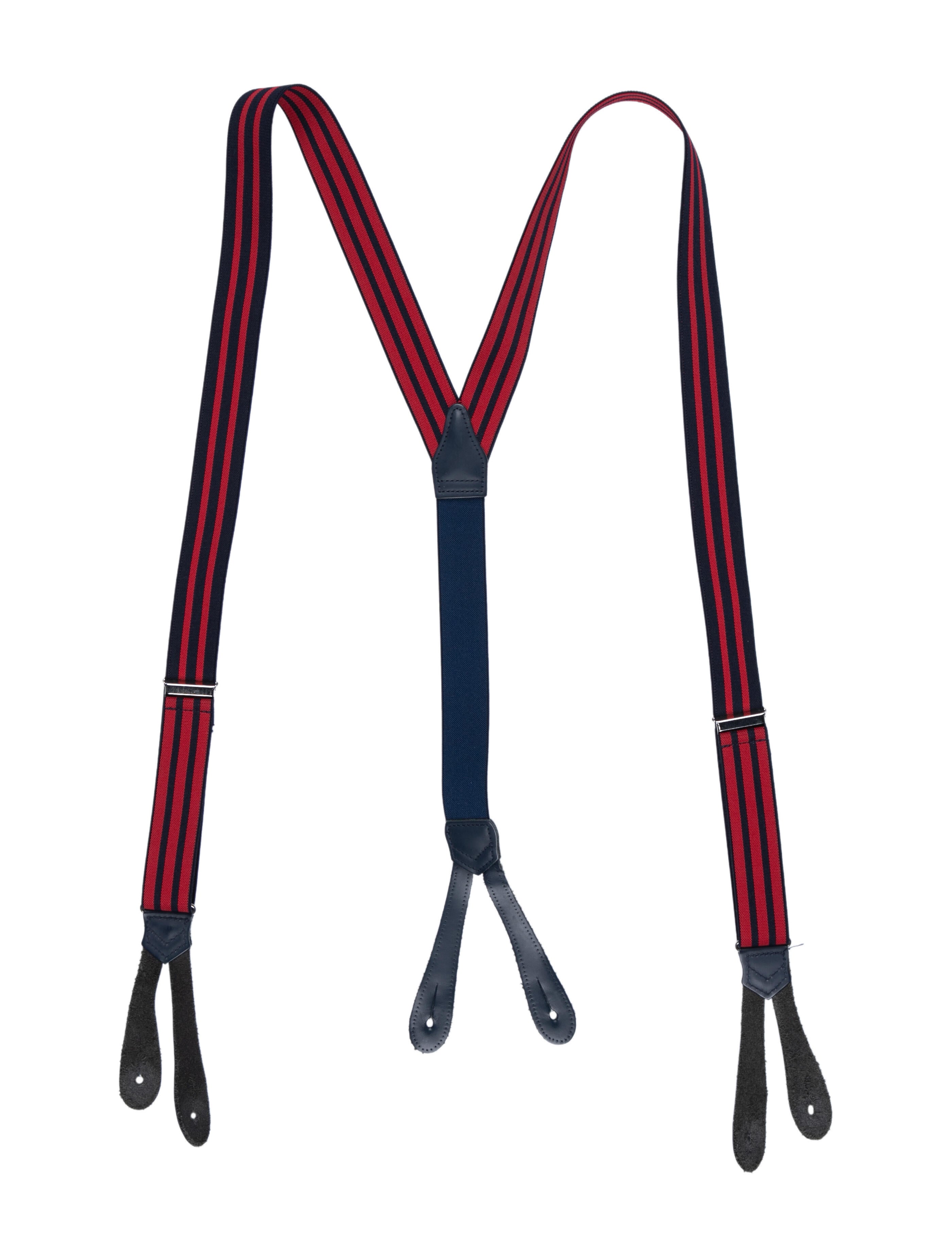 Paul Stuart Red pattern print Paul Stuart suspenders