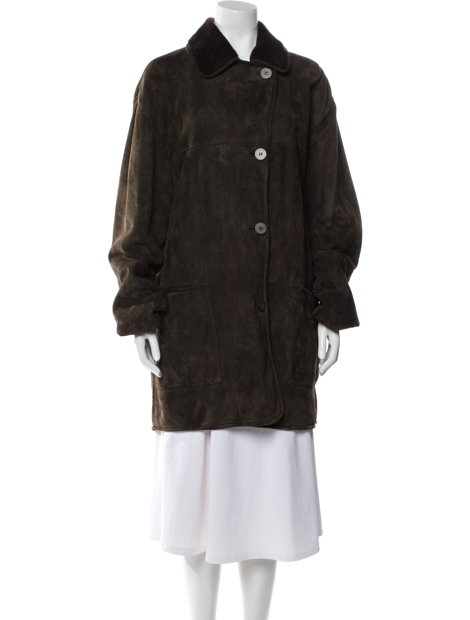 Paul Stuart Shearling Faux Fur Jacket