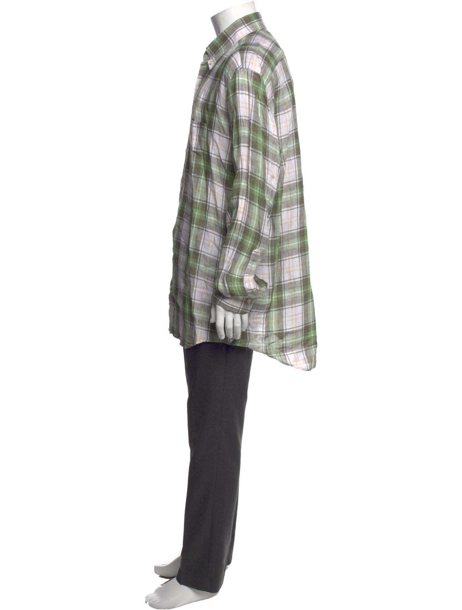 Paul Stuart Plaid Print Long Sleeve Shirt