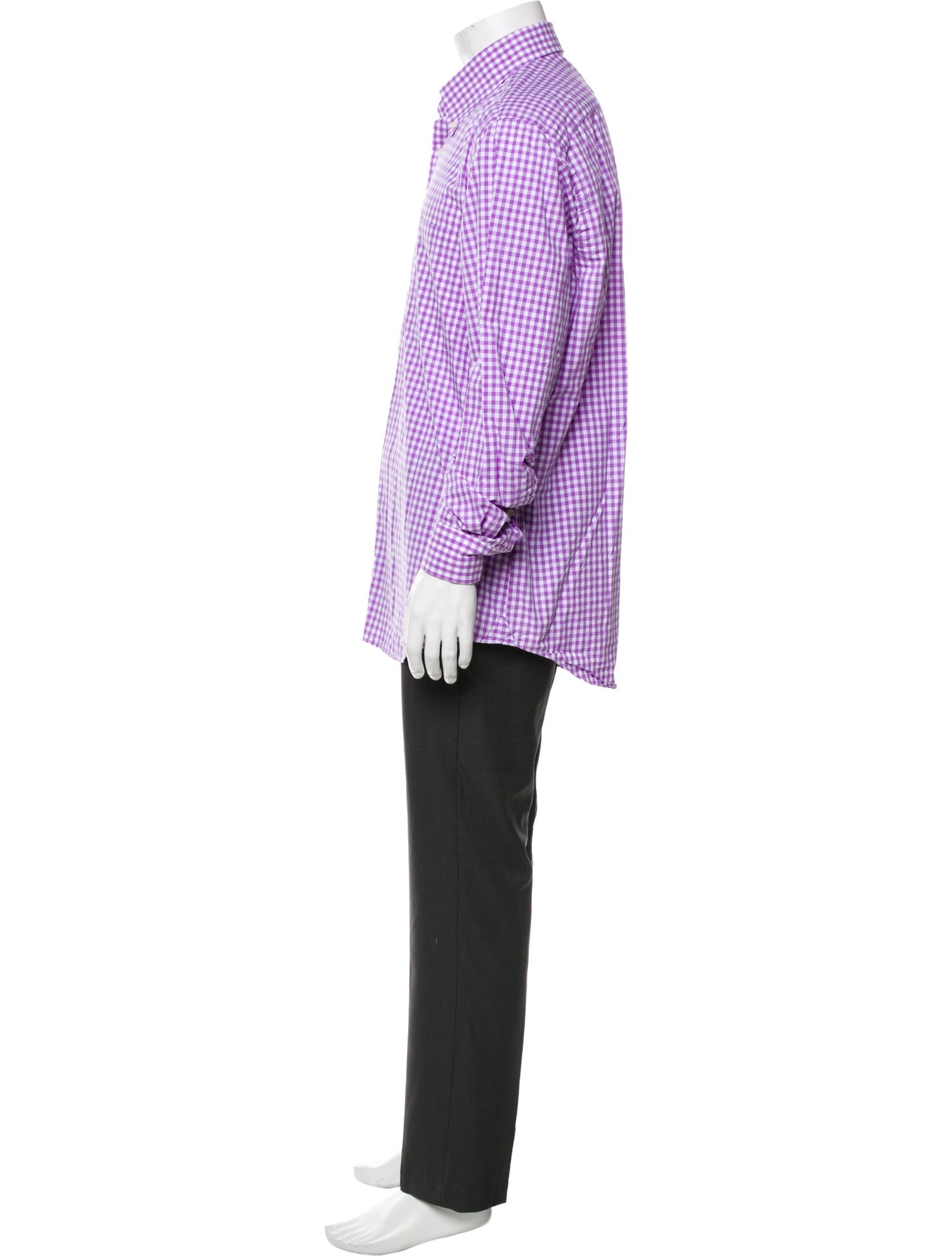 Paul Stuart Plaid Print Long Sleeve Shirt