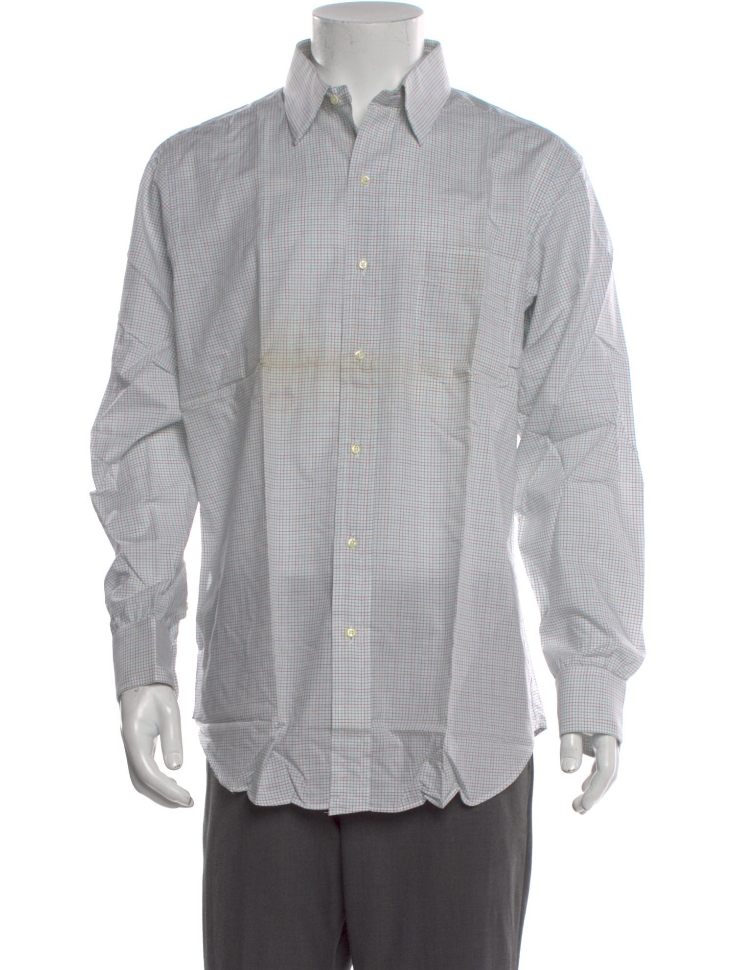 Paul Stuart Plaid Print Long Sleeve Shirt
