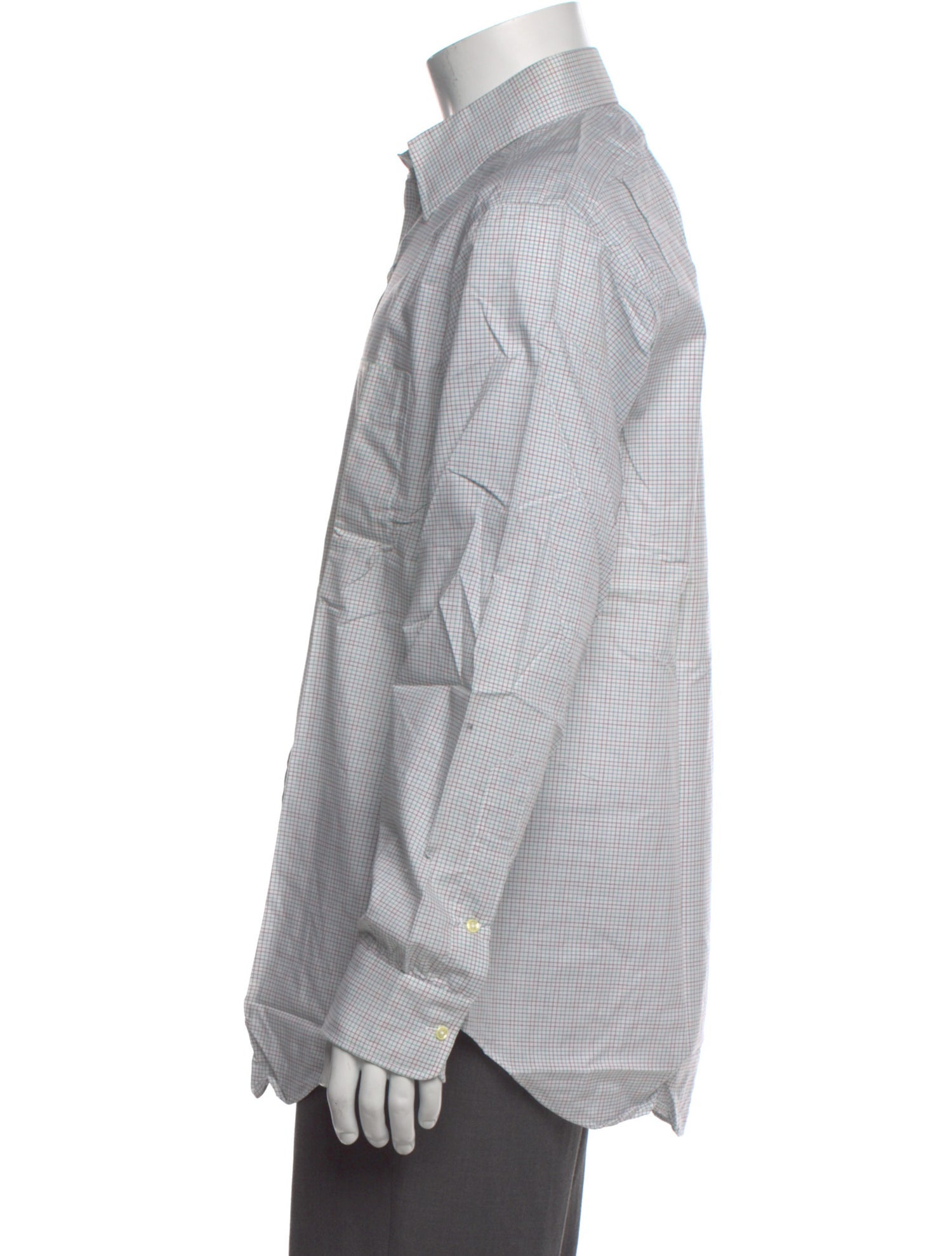 Paul Stuart Plaid Print Long Sleeve Shirt