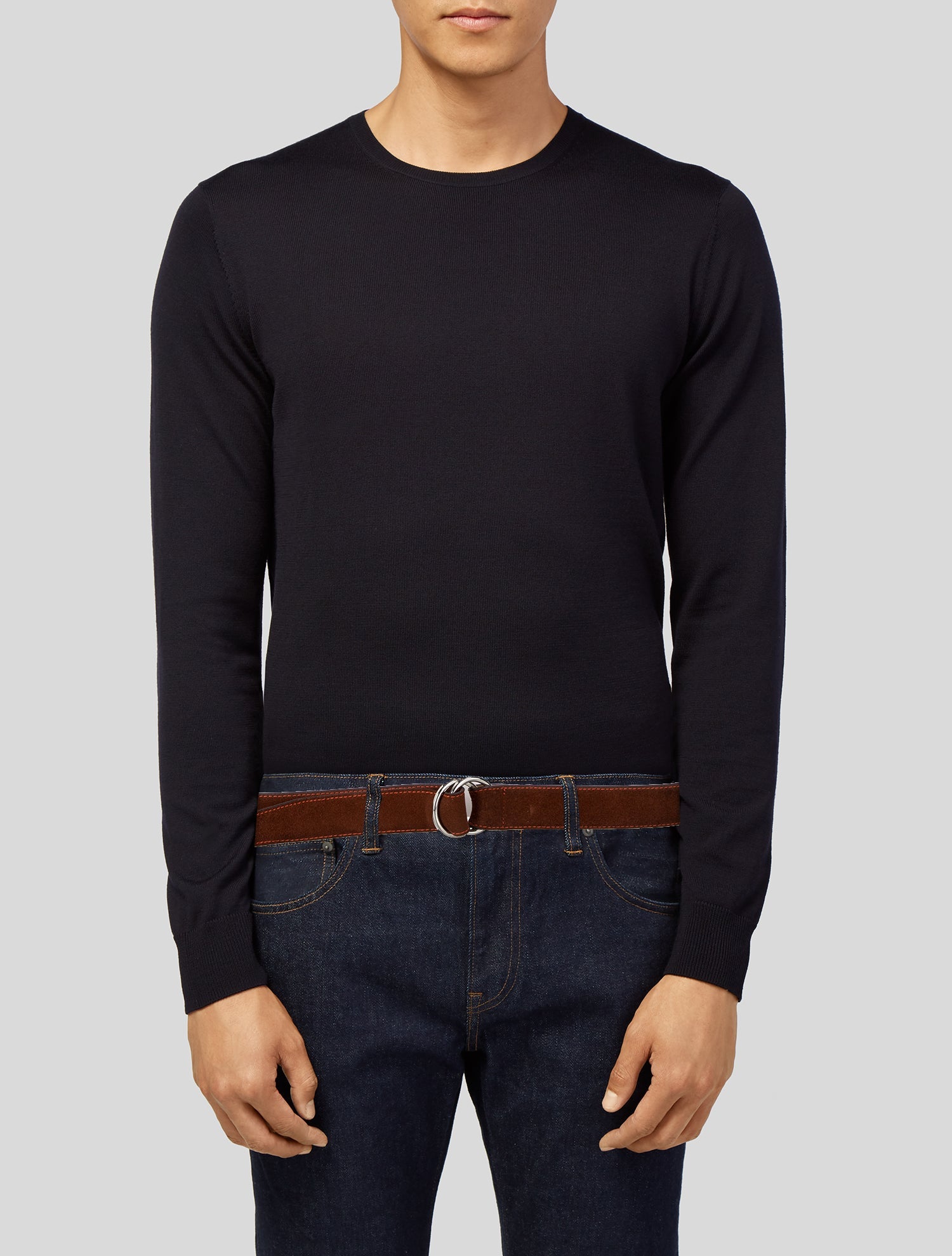 Paul Stuart Skinny Suede Belt