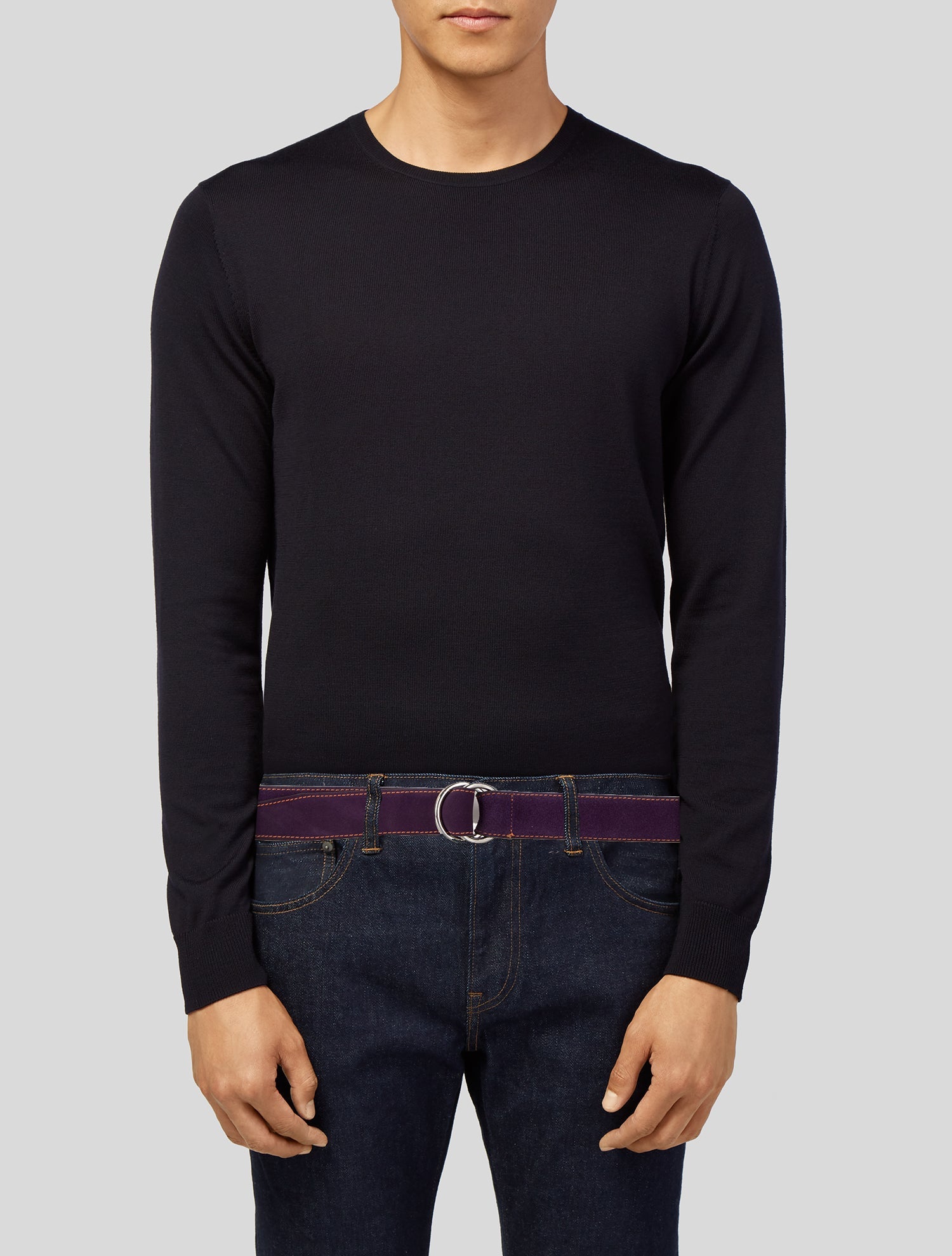 Paul Stuart Skinny Suede Belt