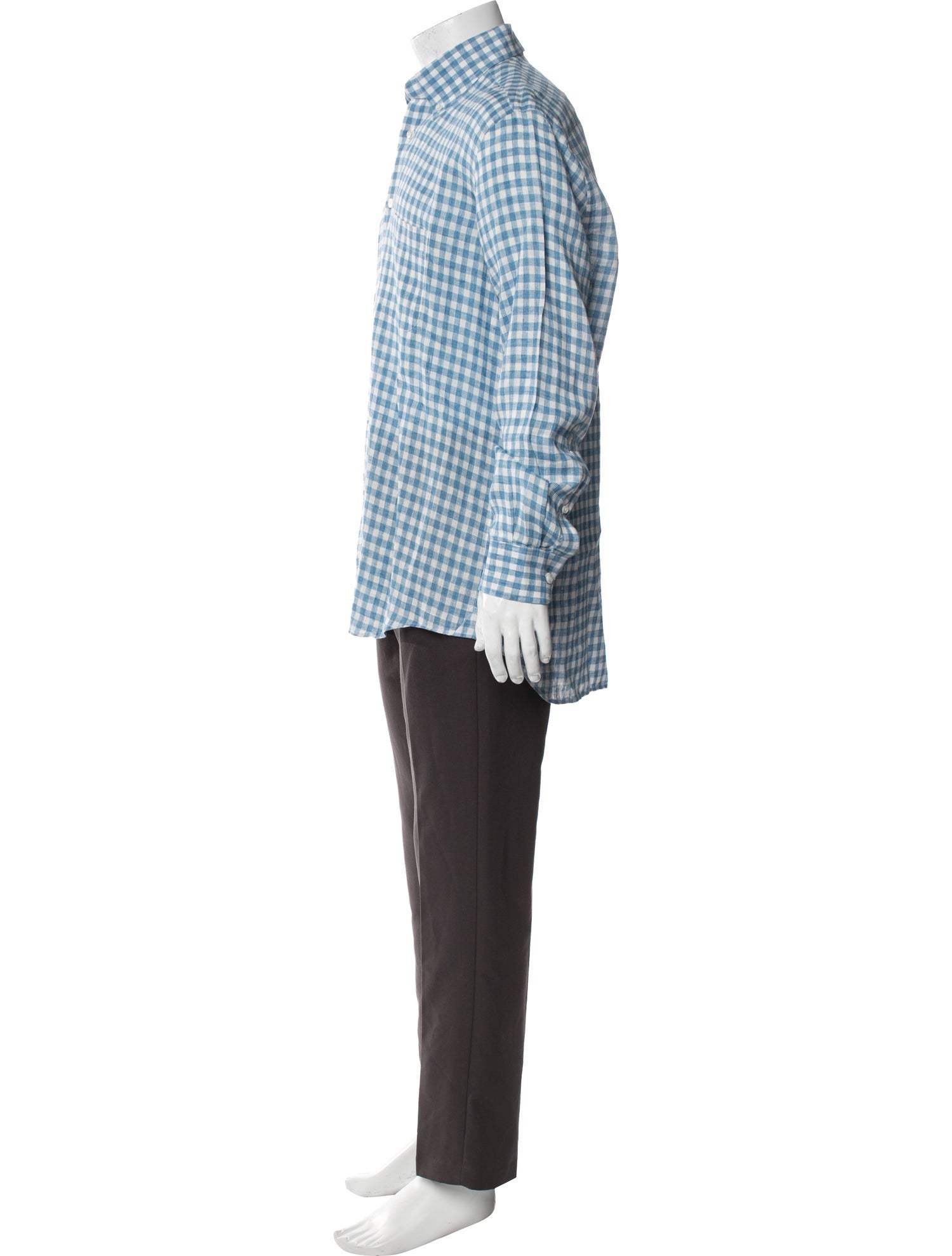 Paul Stuart Plaid Print Long Sleeve Shirt