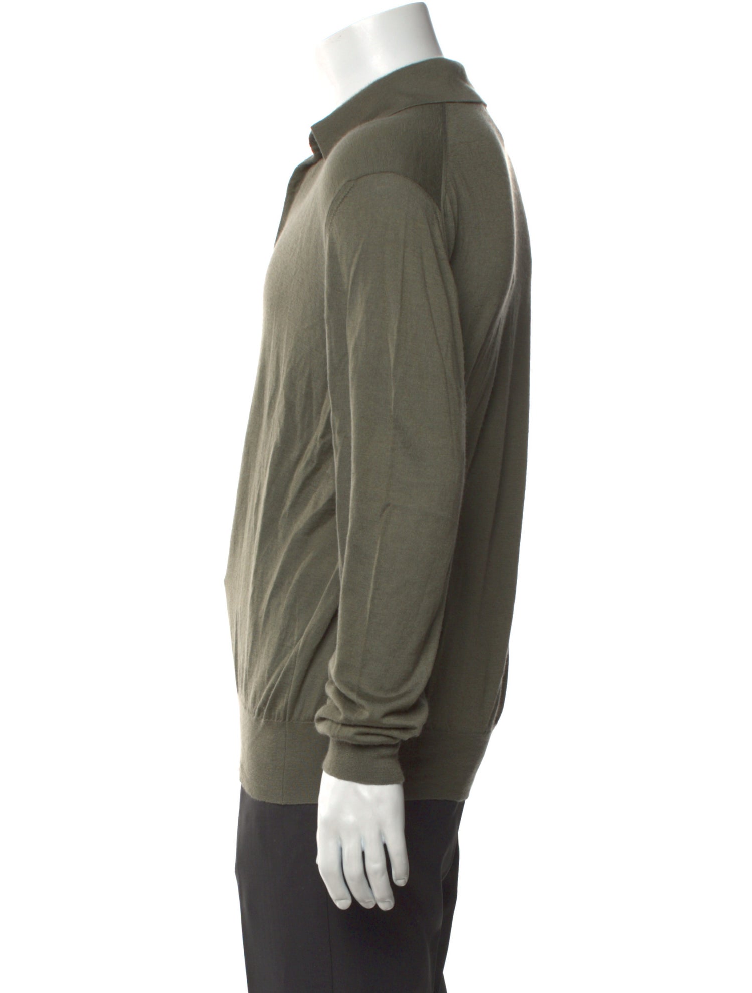 Paul Stuart Collar Long Sleeve Polo Shirt