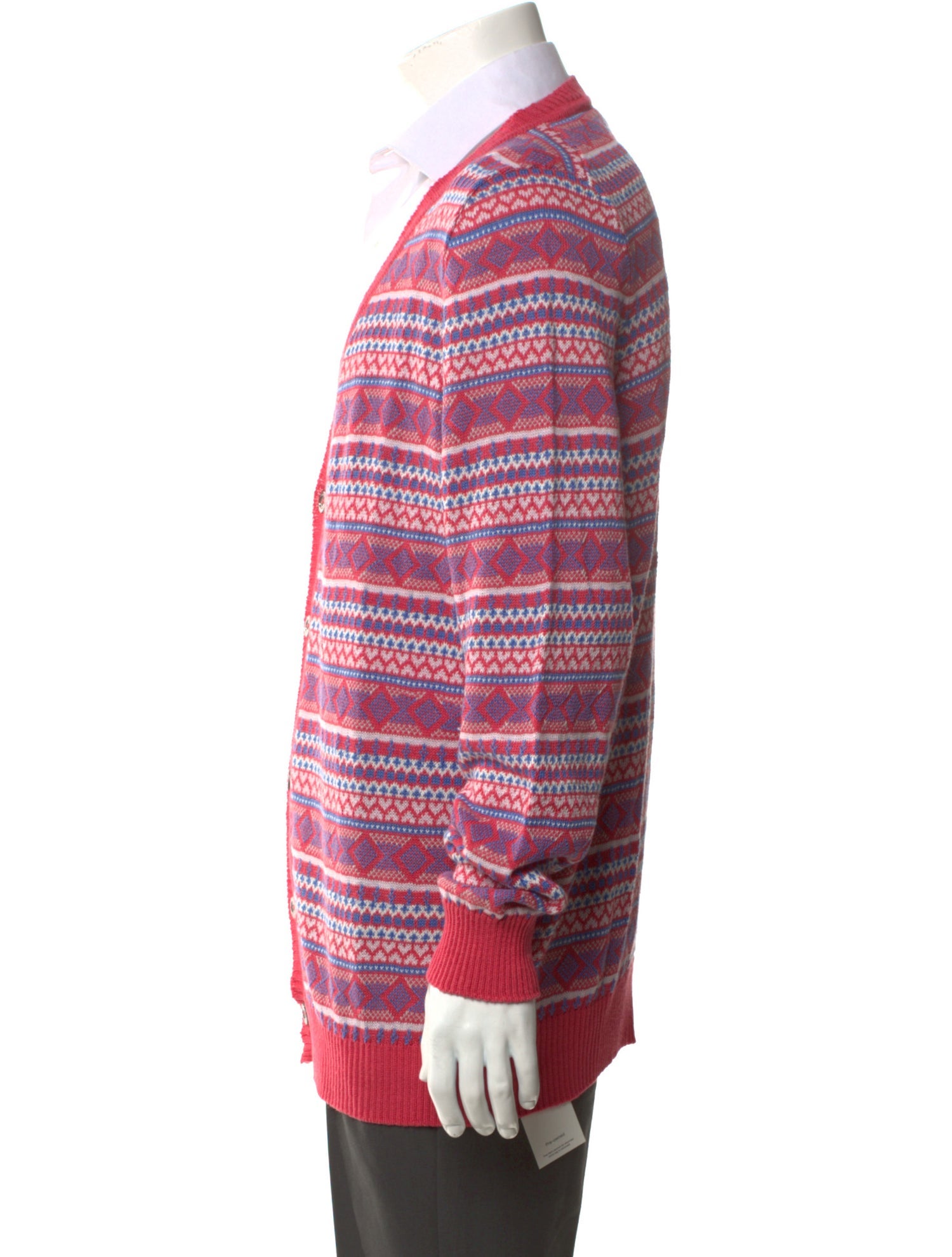 Paul Stuart Patterned V-Neck Cardigan