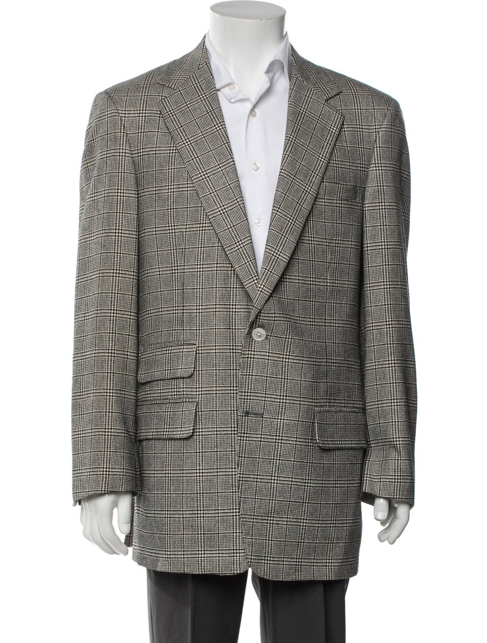 Paul Stuart Plaid Print Blazer