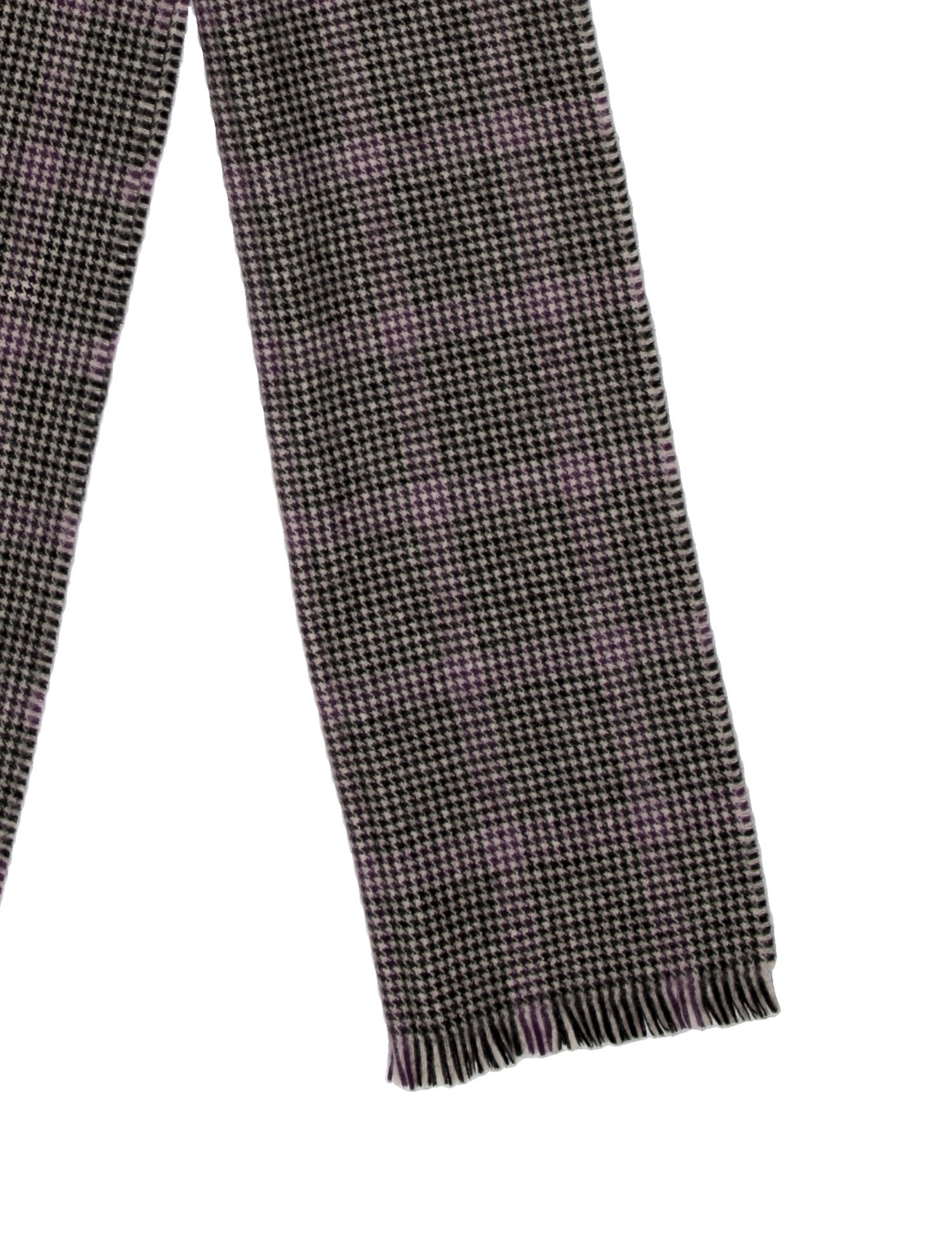 Paul Stuart Lambswool Houndstooth Print Scarf