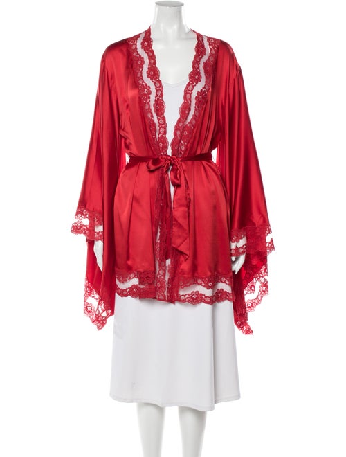 Agent Provocateur Silk Robe Red