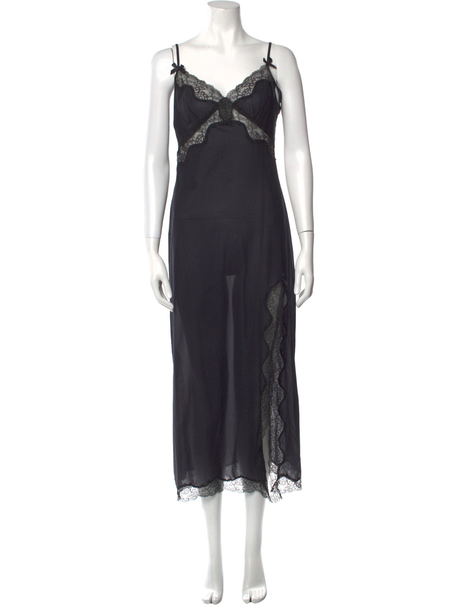Agent Provocateur V-Neck Long Dress - Black Dresses, Clothing ...