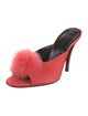 Agent Provocateur Satin Fur Trim Mules