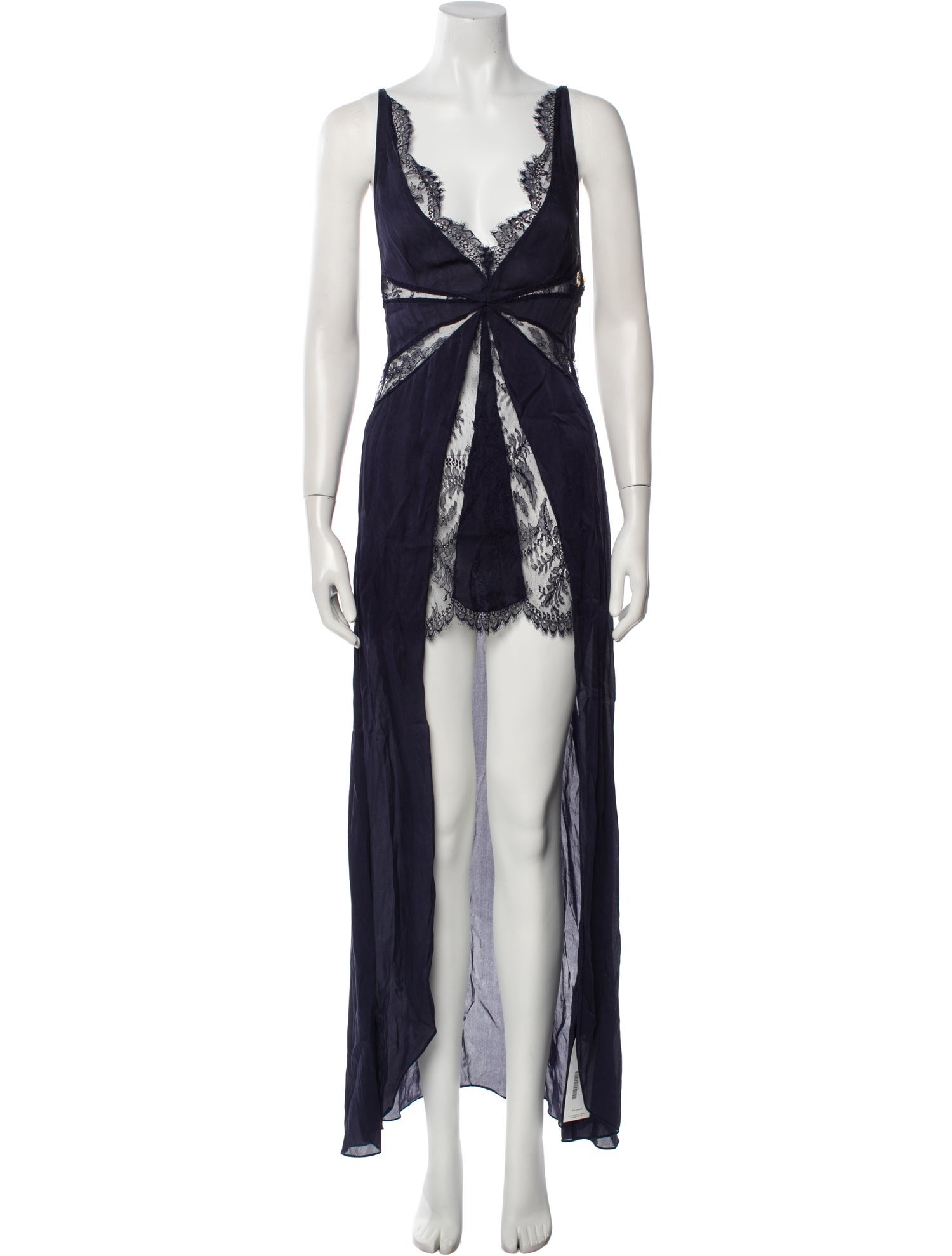 Agent Provocateur Silk Lace Trim Embellishment Nightgown w/ Tags