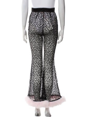 Agent Provocateur Lace Pattern Feather Trim Pajamas