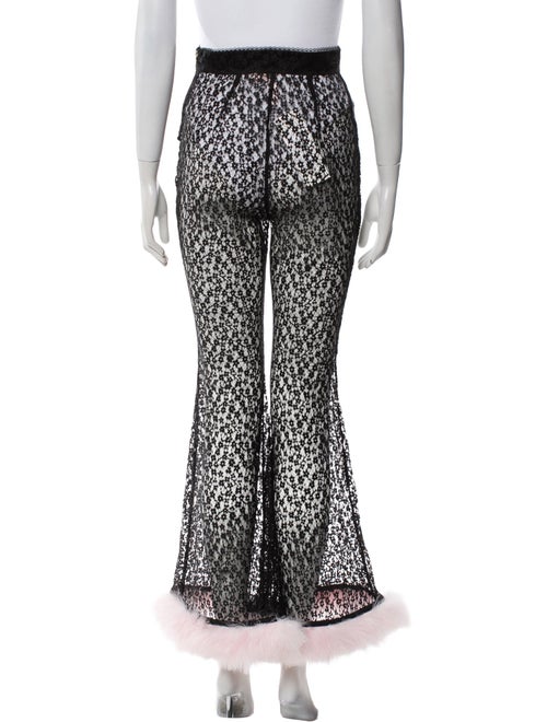 Agent Provocateur Lace Pattern Feather Trim Pajamas