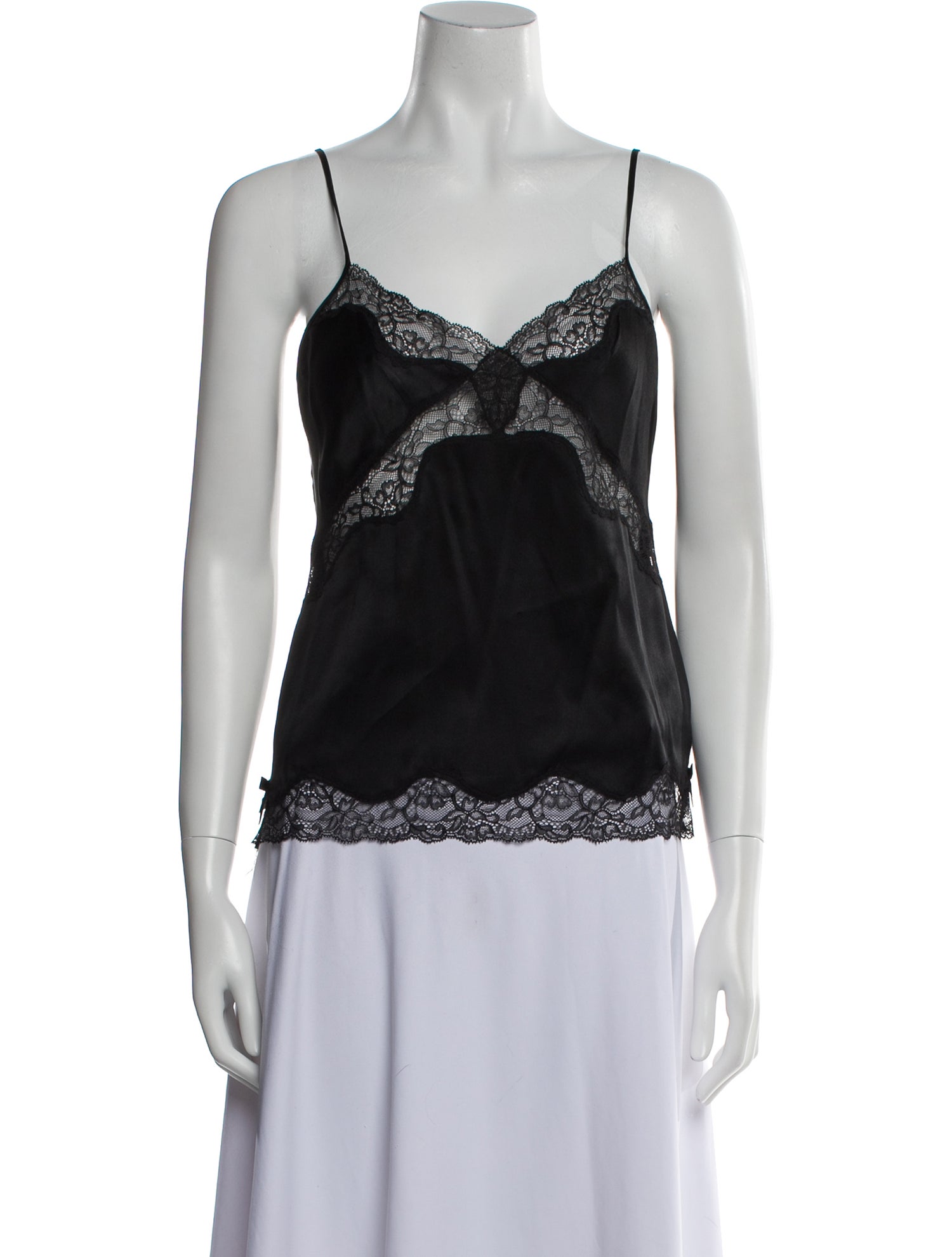 Agent Provocateur Silk Lace Trim Embellishment Pajamas