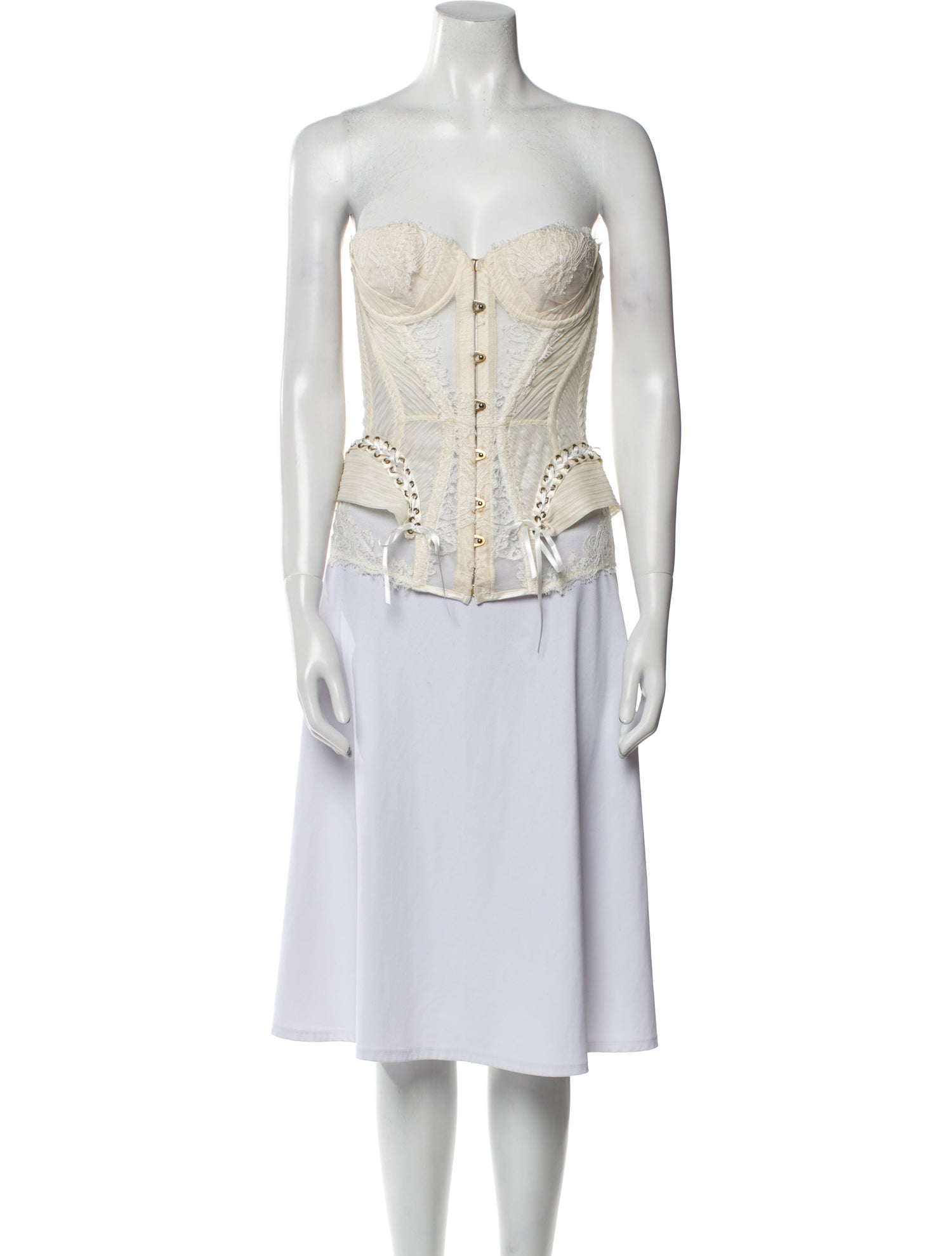 Agent Provocateur Lace Pattern Strapless Tunic