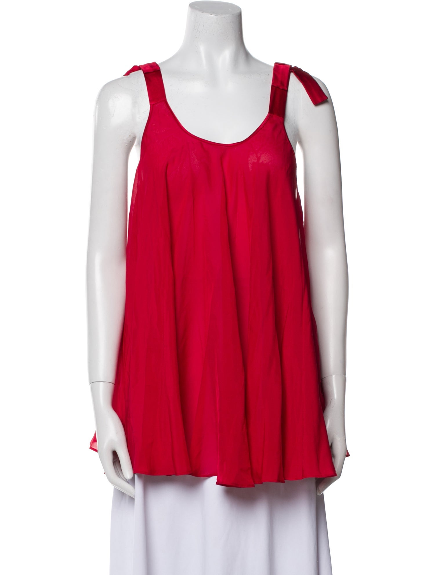 Agent Provocateur Satin Scoop Neck Top