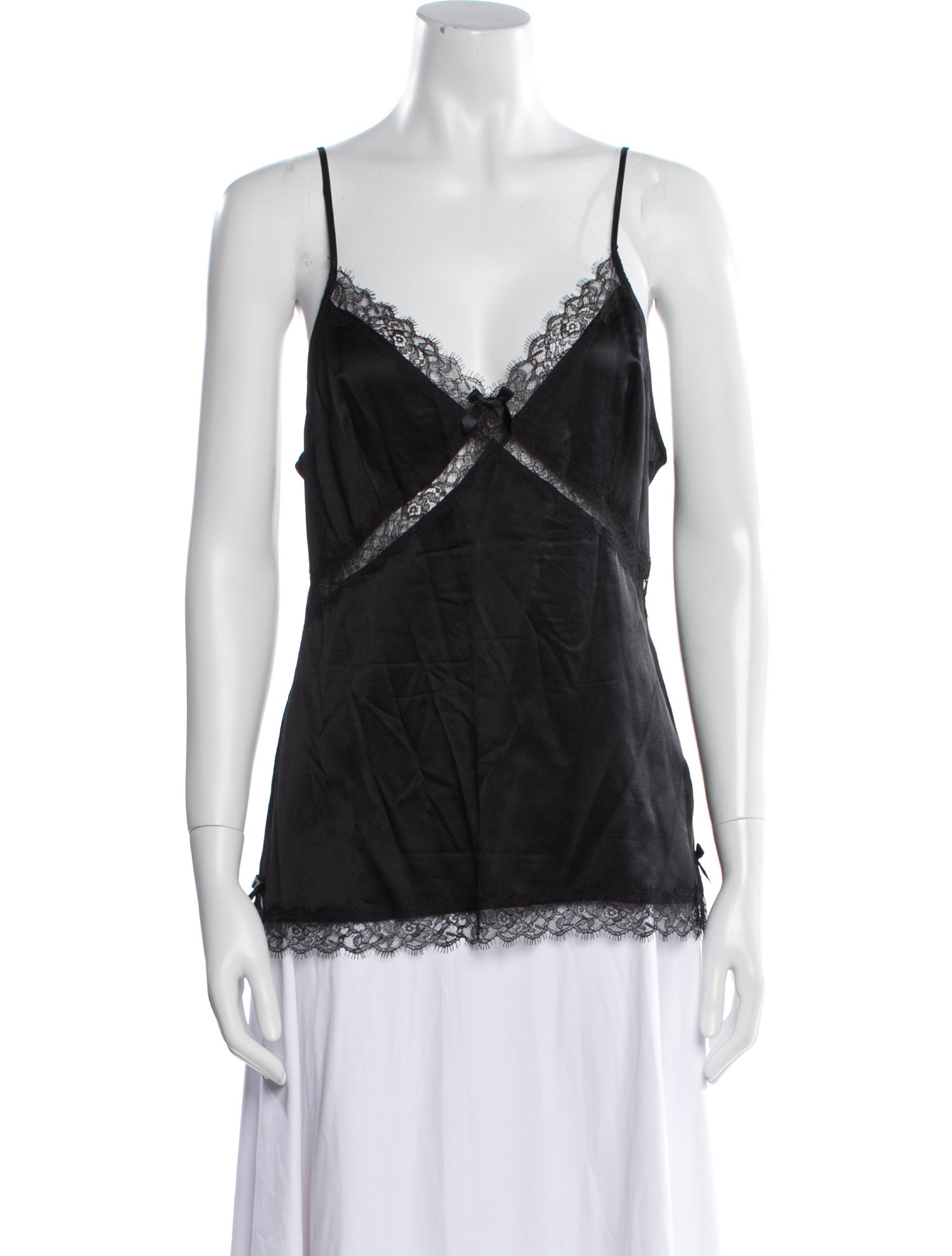 Agent Provocateur Silk Lace Trim Embellishment Pajamas