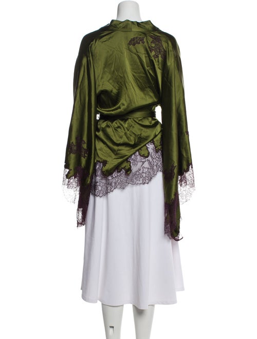 Agent Provocateur Silk Lace Trim Embellishment Robe