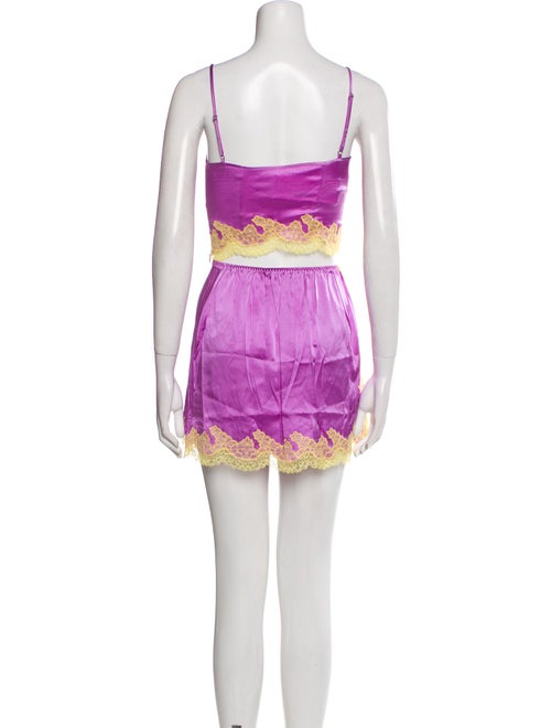 Agent Provocateur Silk Lace Trim Embellishment Pajamas