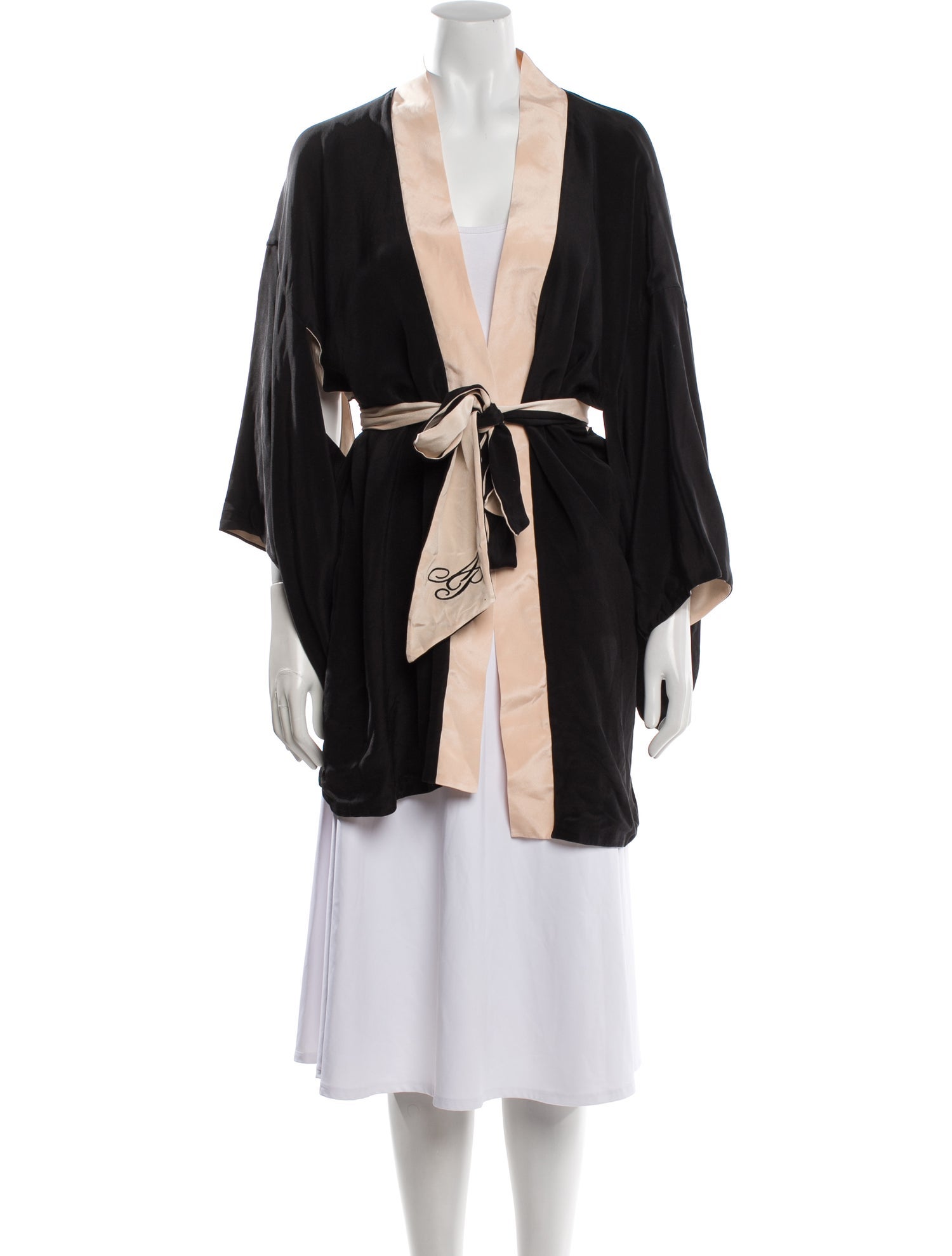 Agent Provocateur Silk Cutout Accent Robe