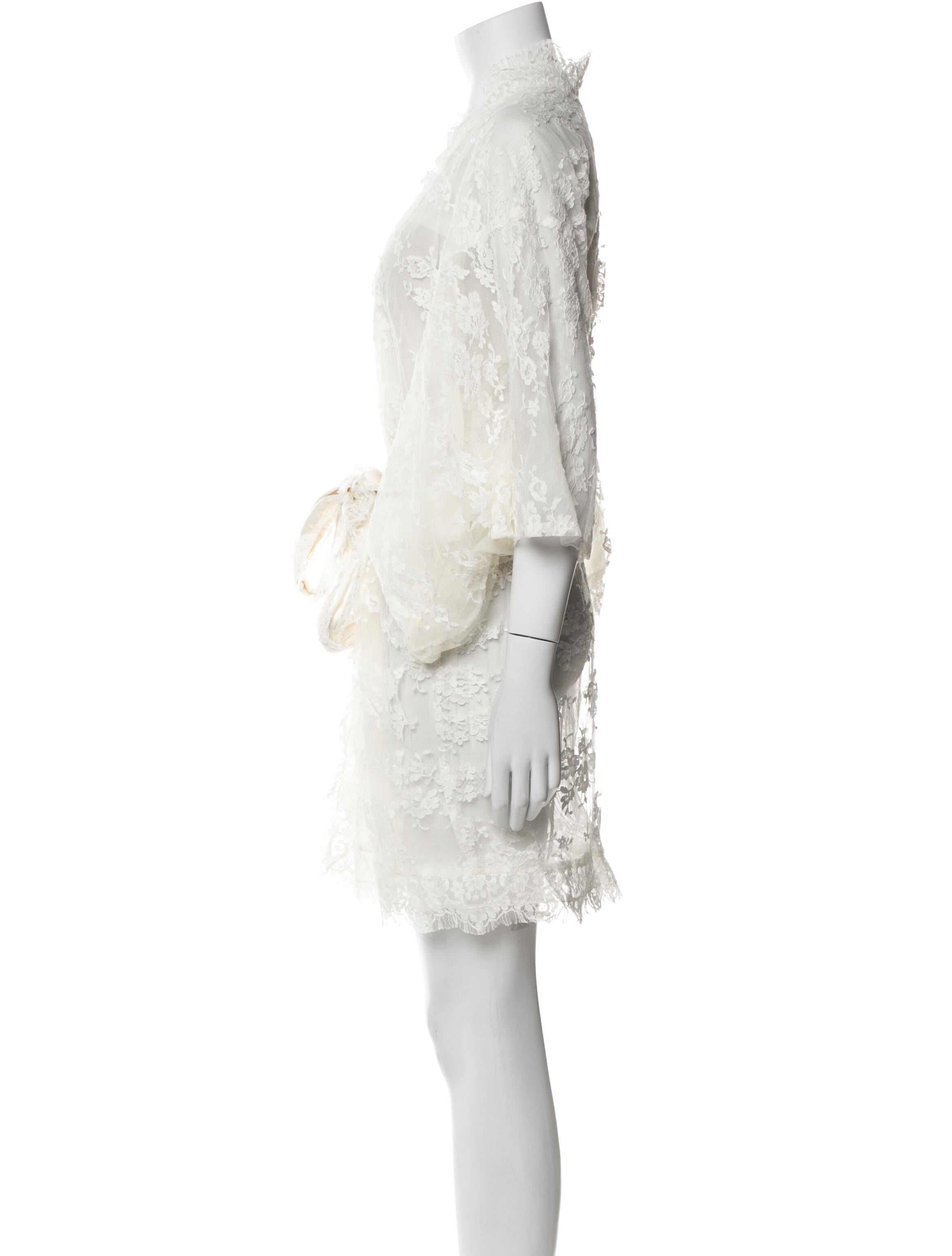 Agent Provocateur Lace Pattern Embroidered Accent Robe