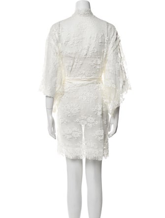 Agent Provocateur Lace Pattern Embroidered Accent Robe