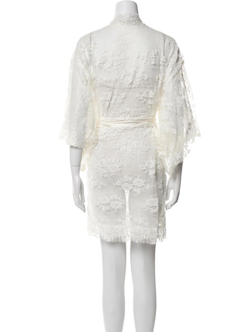 Agent Provocateur Lace Pattern Embroidered Accent Robe