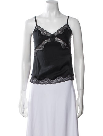 Agent Provocateur Silk Lace Trim Embellishment Pajamas