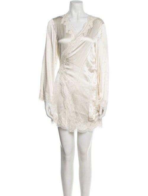 Agent Provocateur Silk Lace Trim Embellishment Robe