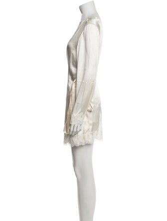 Agent Provocateur Silk Lace Trim Embellishment Robe
