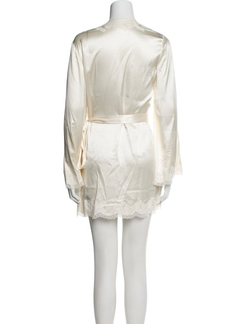 Agent Provocateur Silk Lace Trim Embellishment Robe