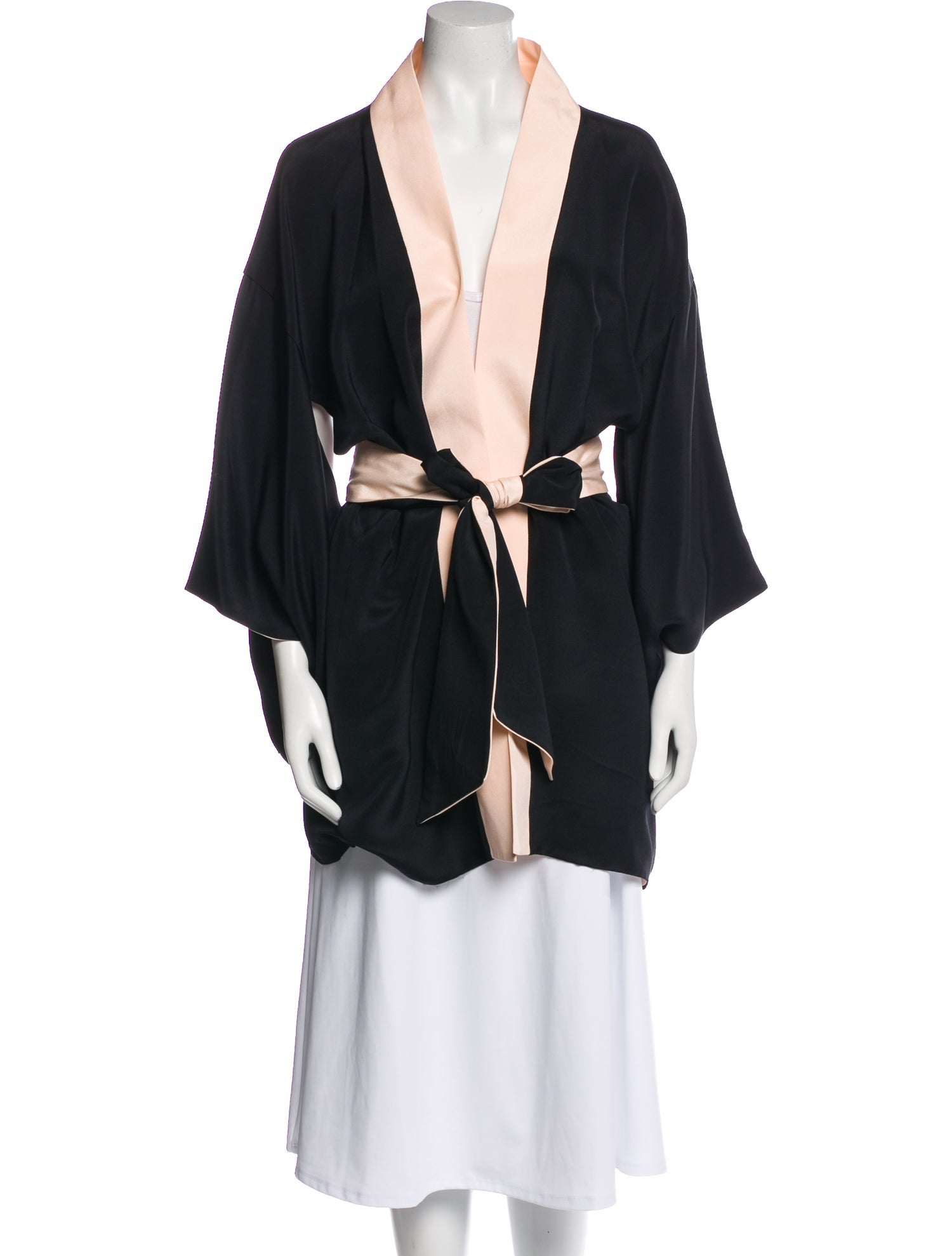 Agent Provocateur Silk Cutout Accent Robe