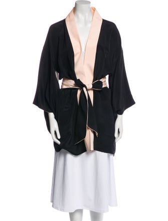 Agent Provocateur Silk Cutout Accent Robe