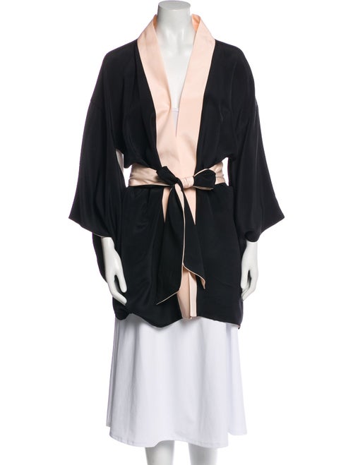 Agent Provocateur Silk Cutout Accent Robe
