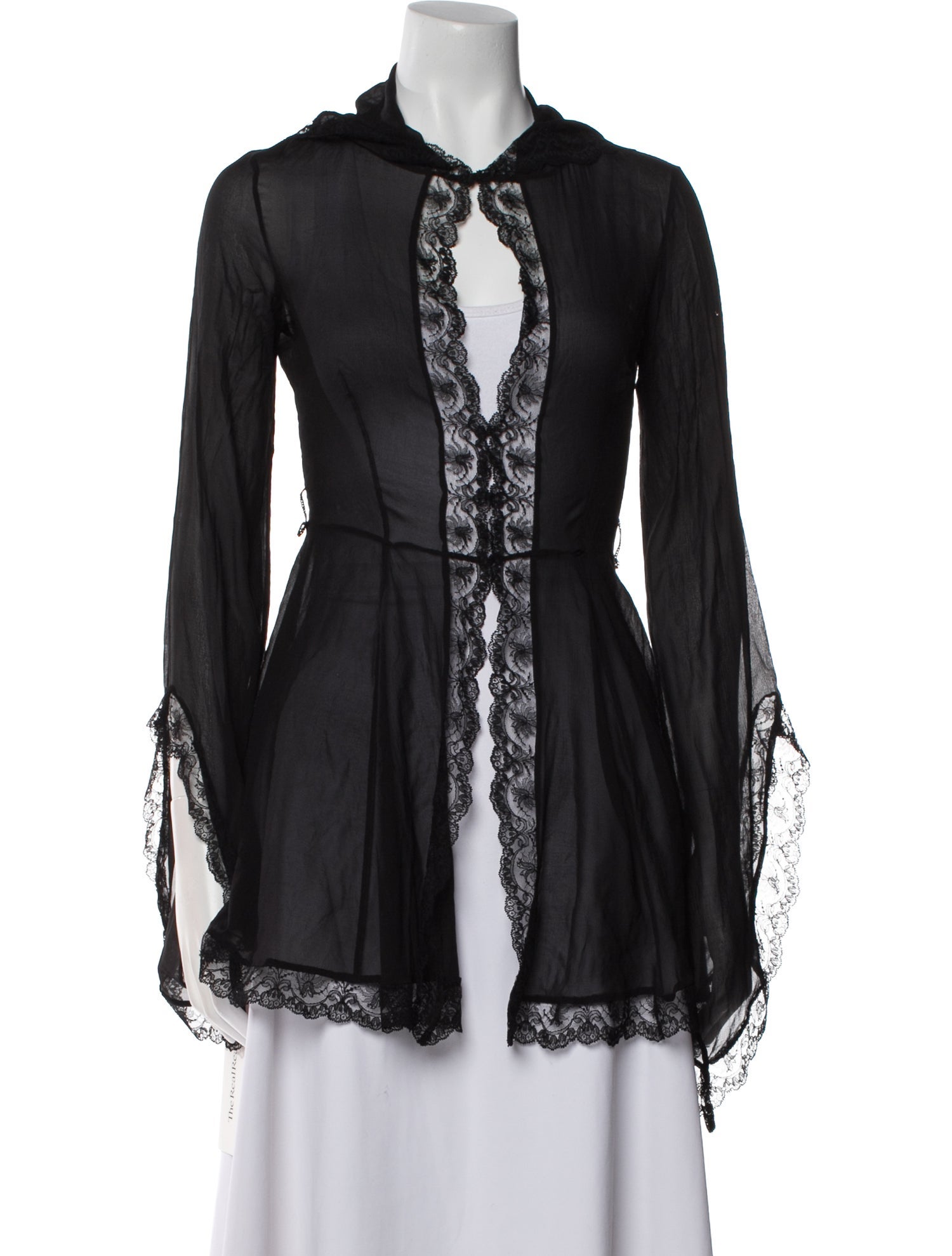 Agent Provocateur Silk Lace Trim Embellishment Robe